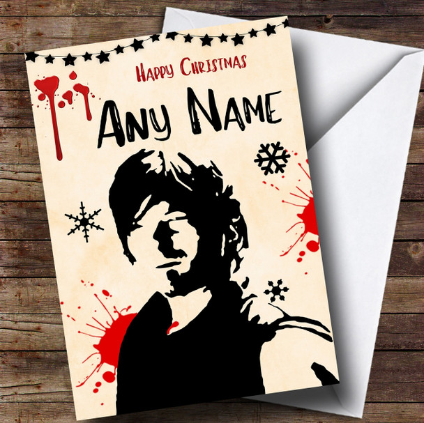 Daryl The Walking Dead Personalised Christmas Card