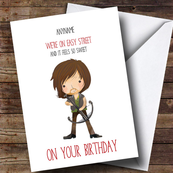 The Walking Dead Daryl Birthday Personalised Card