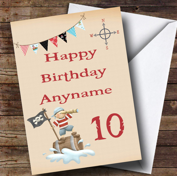 Pirate Look Out Children's Birthday Personalised Card