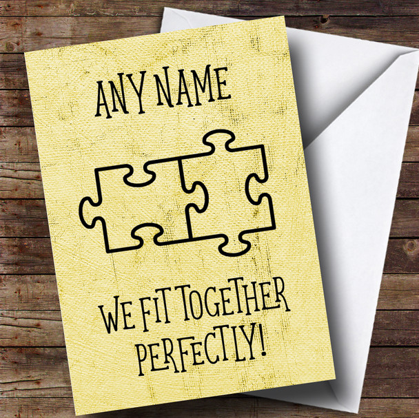 Fit Perfectly Puzzle Valentines Personalised Card