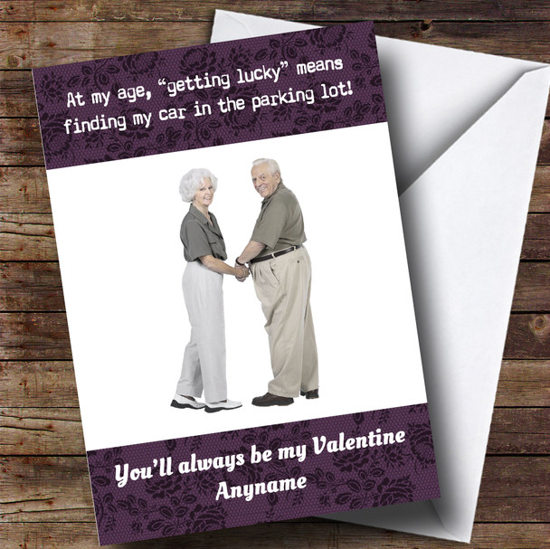Funny Getting Lucky Valentines Personalised Card
