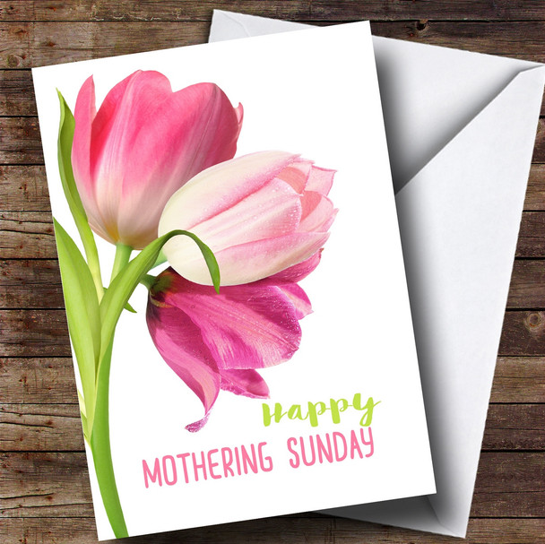 Personalised Beautiful Tulip Script Mother's Day Card