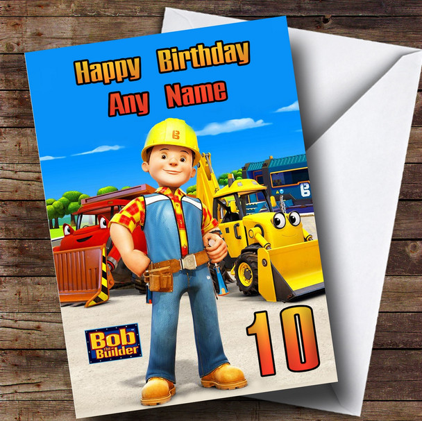 Personalised Bob The Builder Any Age New Children's Birthday Card