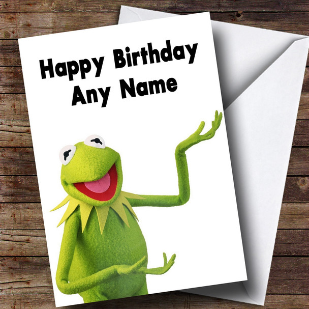 Personalised Kermit The Frog Muppets Children's Birthday Card