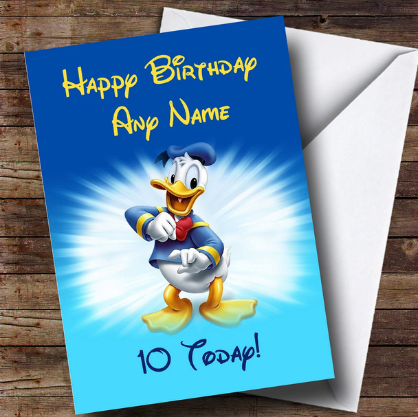 Personalised Disney Donald Duck Children's Birthday Card