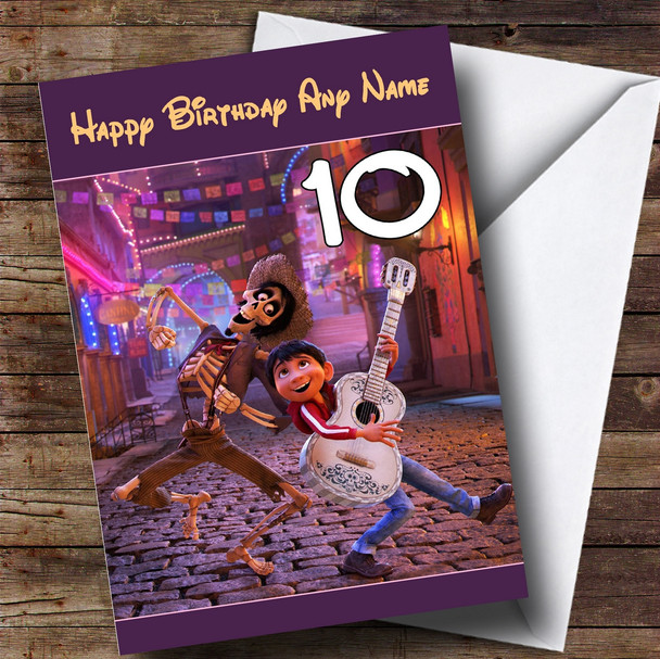 Personalised Disney Purple Coco Children's Birthday Card