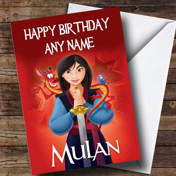 Personalised Disney Mulan Children's Birthday Card