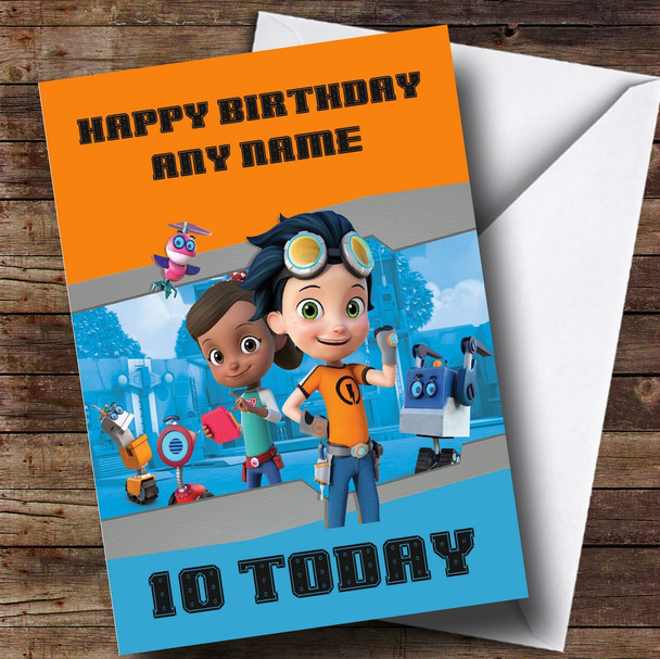 Personalised Rusty Rivets Children's Birthday Card