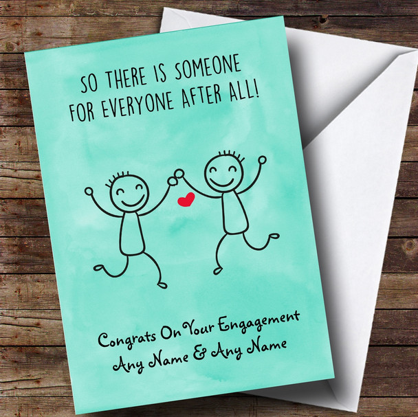 Personalised Funny Someone For Everyone Gay Engagement Card