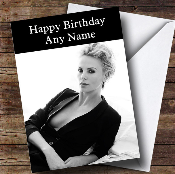 Personalised Charlize Theron Celebrity Birthday Card