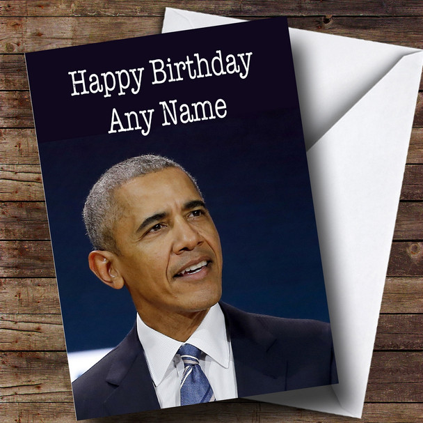 Personalised Barack Obama Celebrity Birthday Card