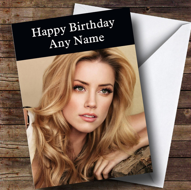 Personalised Amber Heard Celebrity Birthday Card