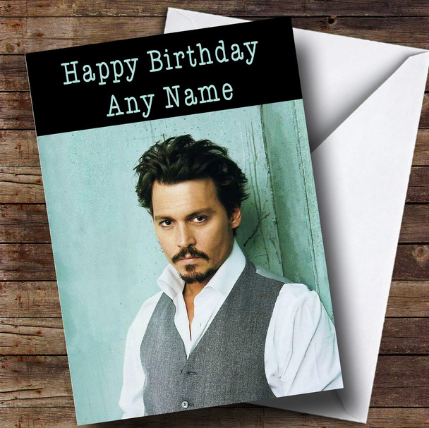 Personalised Johnny Depp Celebrity Birthday Card