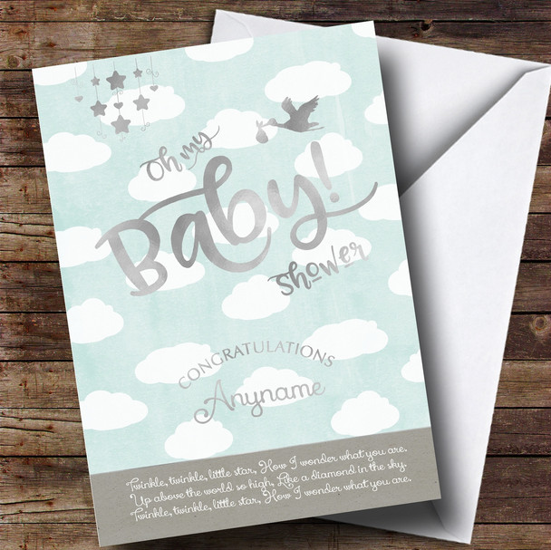 Personalised Oh My Baby! Baby Shower Card