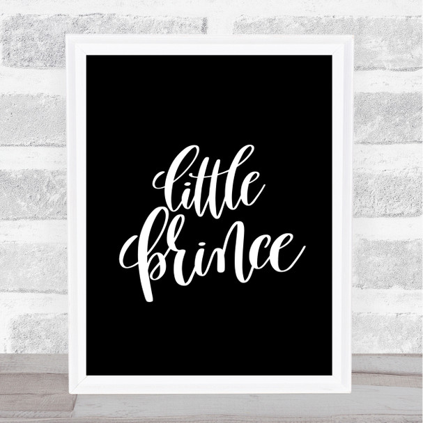 Little Prince Quote Print Black & White