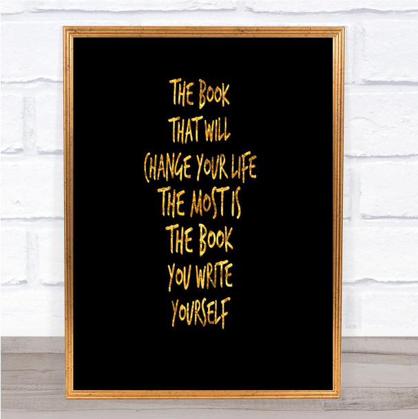 The Book That Will Change Your Life Quote Print Poster Word Art Picture