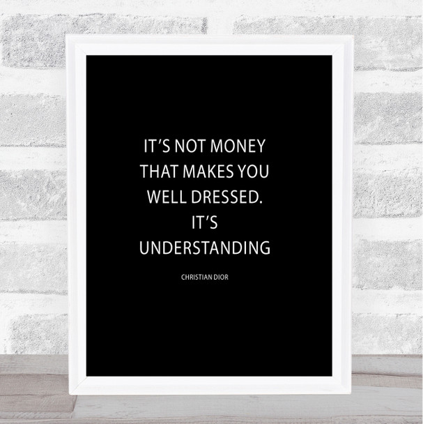 Christian Dior Well Dressed Quote Print Black & White