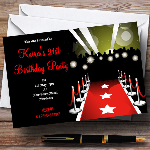 Vip Red Carpet Personalised Party Invitations