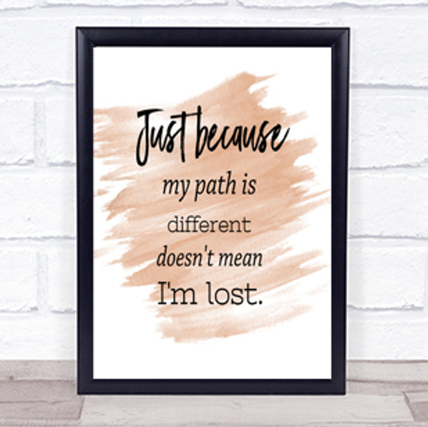 I'm Lost Quote Print Watercolour Wall Art