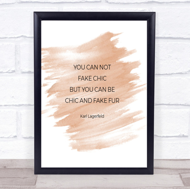 Karl Fake Fur Quote Print Watercolour Wall Art