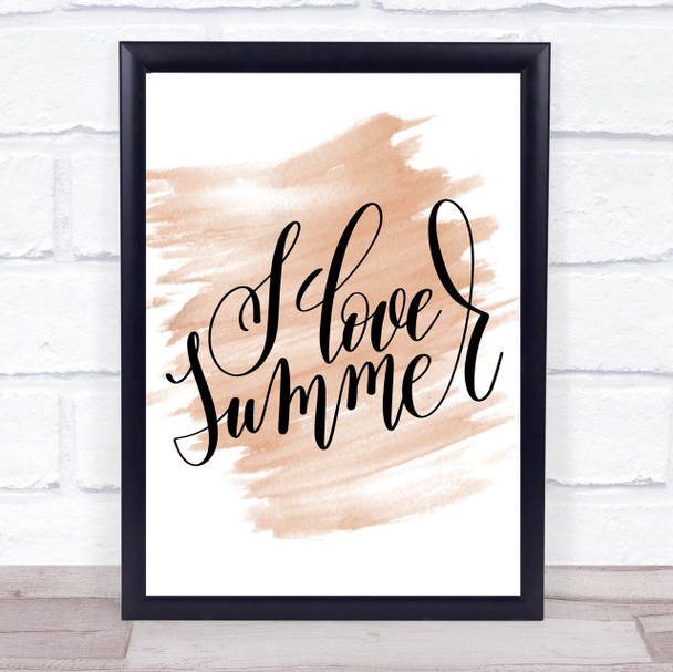 Love Summer Quote Print Watercolour Wall Art