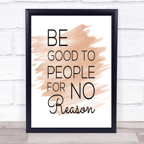 Be Good Quote Print Watercolour Wall Art