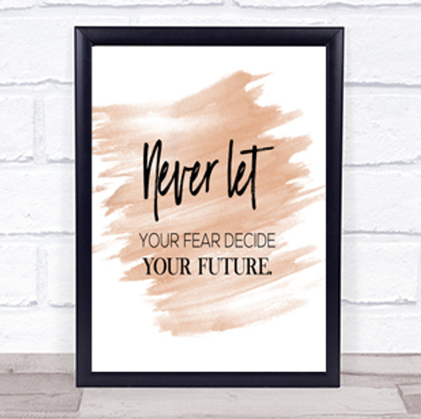 Never Let Quote Print Watercolour Wall Art