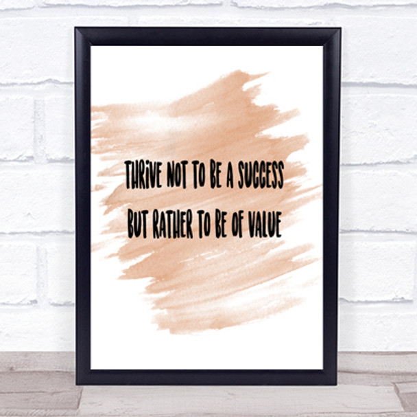Be Of Value Quote Print Watercolour Wall Art