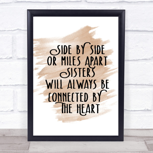 Side By Side Quote Print Watercolour Wall Art