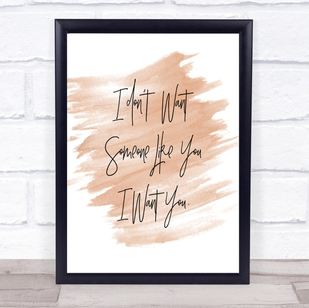 Someone Like You Quote Print Watercolour Wall Art