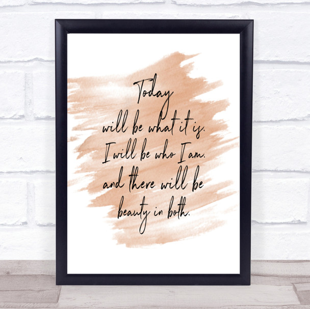 Beauty In Both Quote Print Watercolour Wall Art