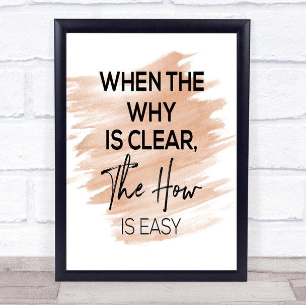 The How Is Easy Quote Print Watercolour Wall Art