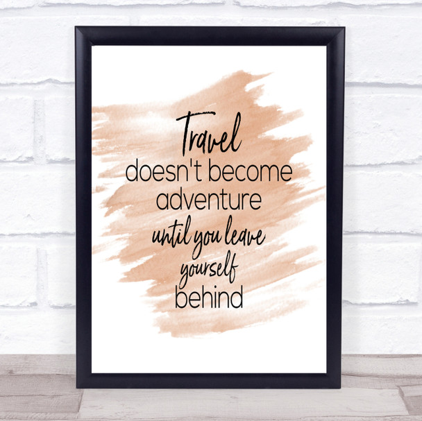 Travel Quote Print Watercolour Wall Art