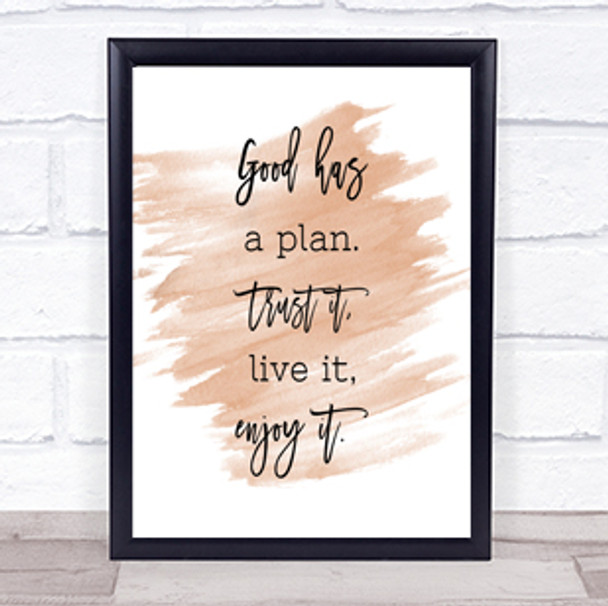 Trust It Quote Print Watercolour Wall Art