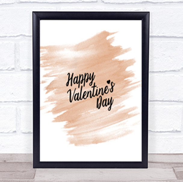 Valentines Quote Print Watercolour Wall Art