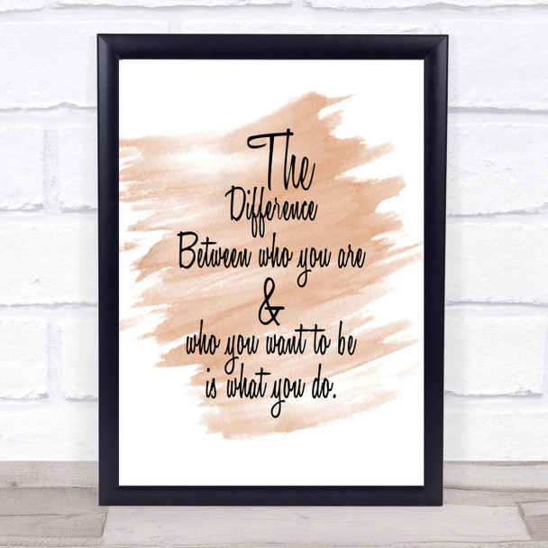 Who You Are Quote Print Watercolour Wall Art