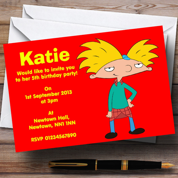 Hey Arnold Personalised Children's Birthday Party Invitations