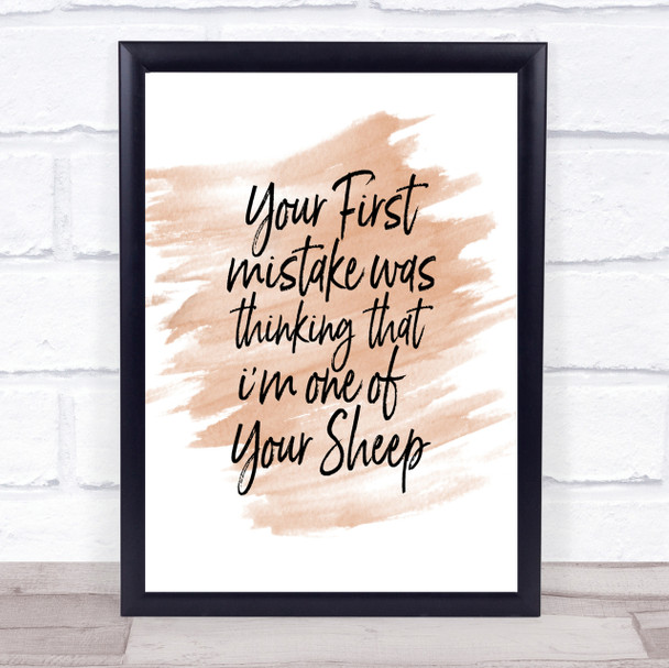 First Mistake Quote Print Watercolour Wall Art