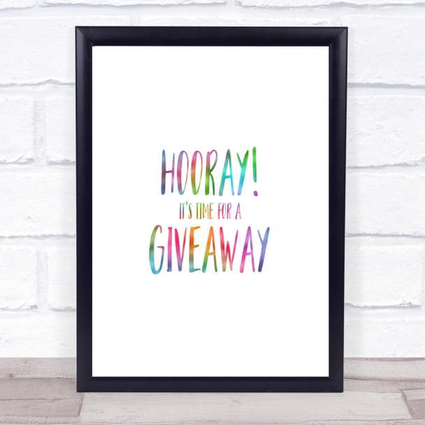 Hooray Rainbow Quote Print