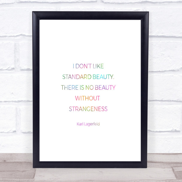 Karl Standard Beauty Rainbow Quote Print