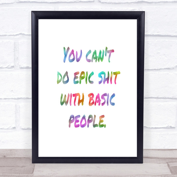 Basic People Rainbow Quote Print