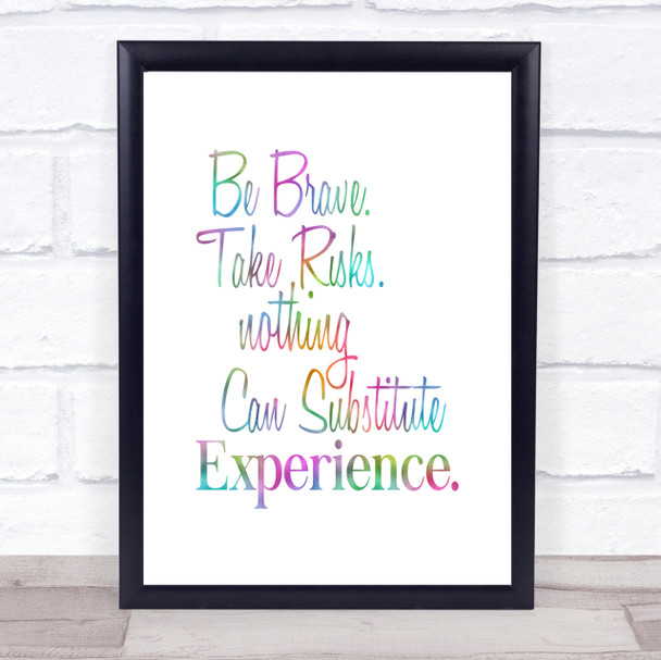 Be Brave Rainbow Quote Print