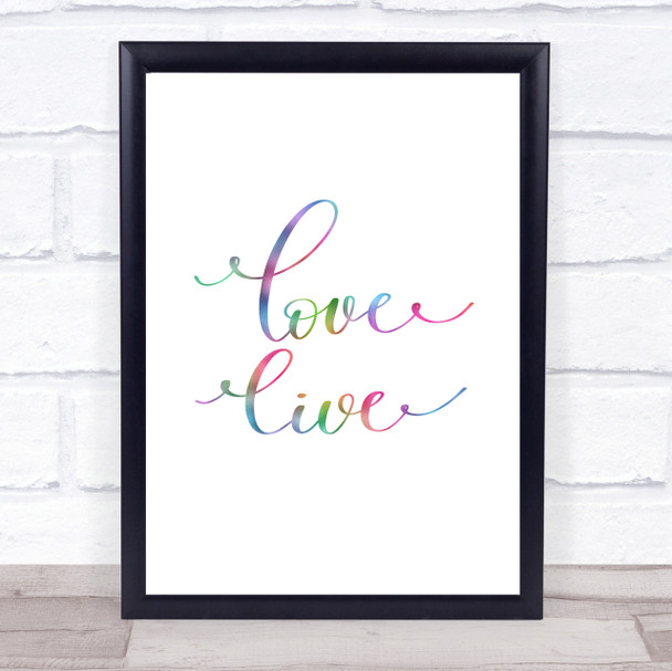 Love Live Rainbow Quote Print