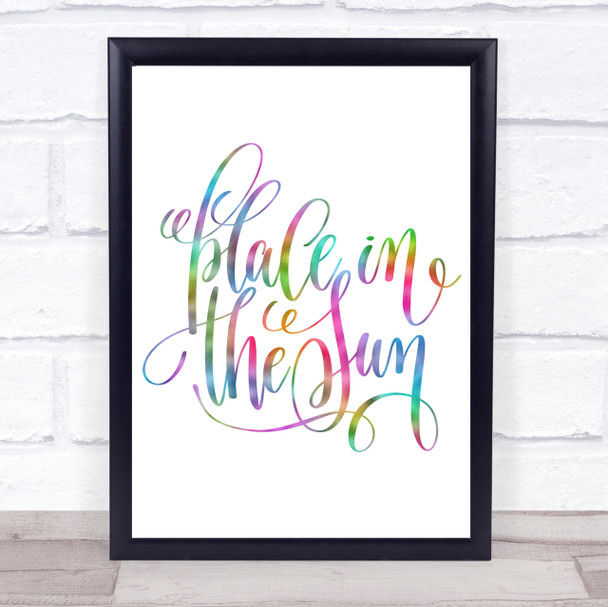 Place In The Sun Rainbow Quote Print