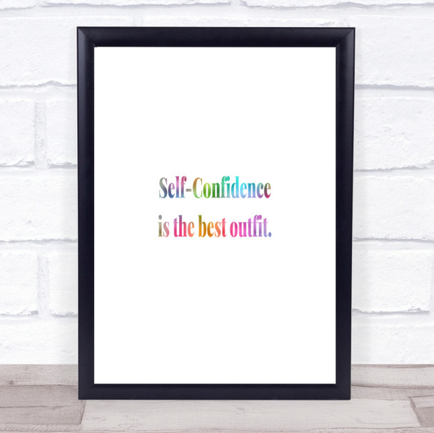 Self Confidence Rainbow Quote Print