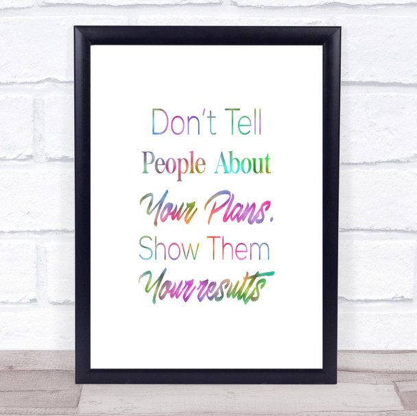 Show Results Rainbow Quote Print