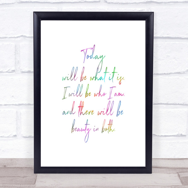 Beauty In Both Rainbow Quote Print