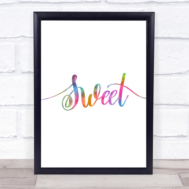 Sweet Rainbow Quote Print