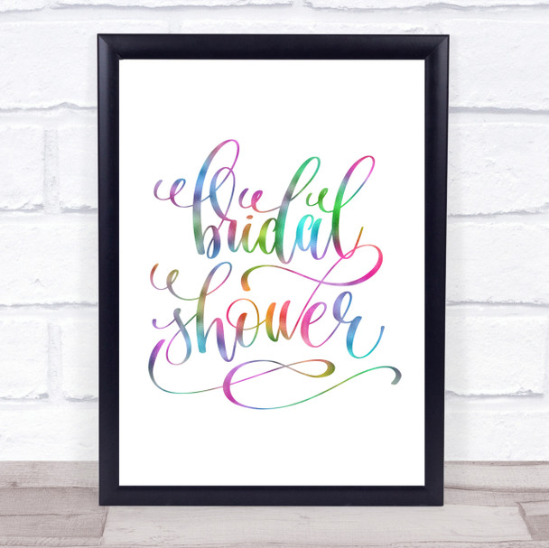 Bridal Shower Rainbow Quote Print