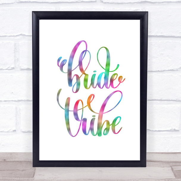 Bride Vibe Rainbow Quote Print